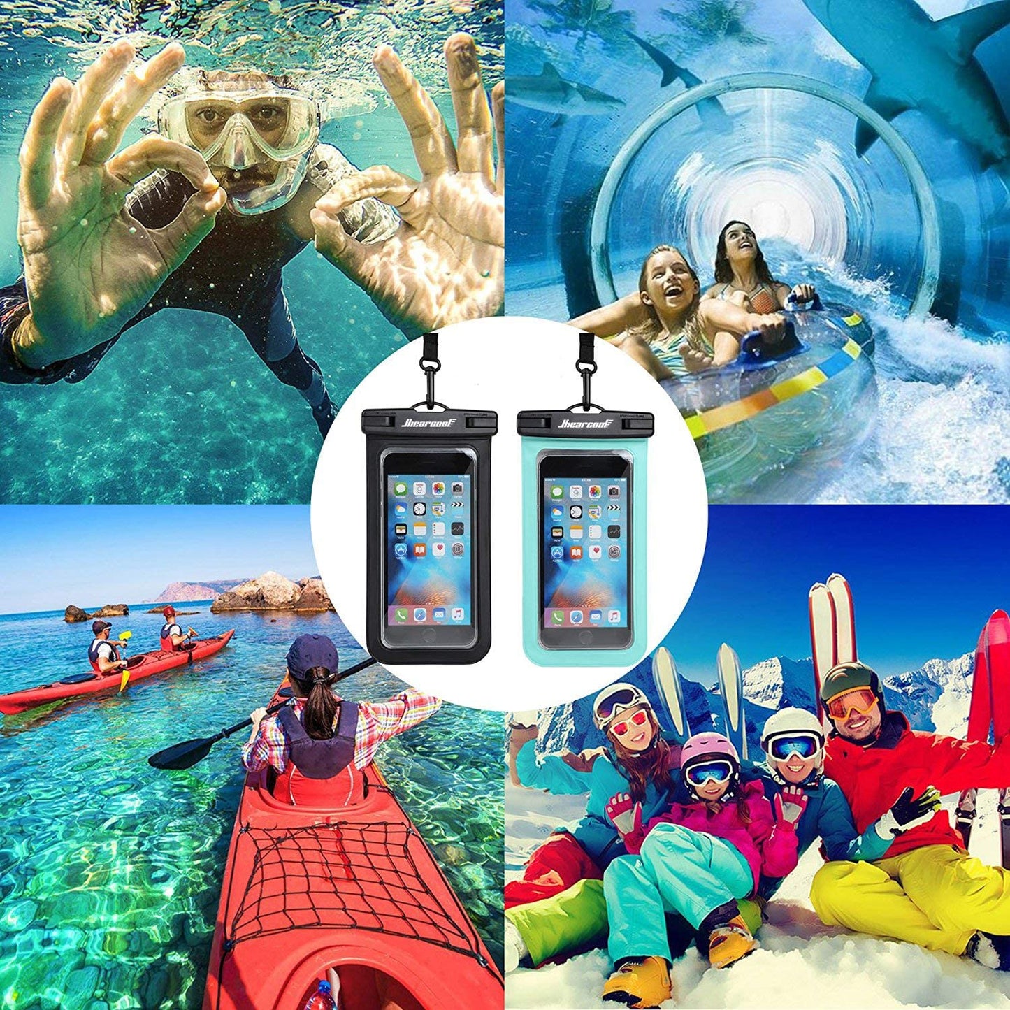 Waterproof Phone Pouch, Waterproof Phone Case for Iphone 16 15 14 13 Pro Max, IPX8 Cellphone Dry Bag Beach Cruise Ship Essentials 2Pack-8.3"